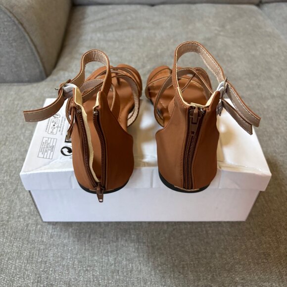 SHEIN - Roman Style Flat Beach Sandals - Women's Size 5.5 US - Picture 3 of 4